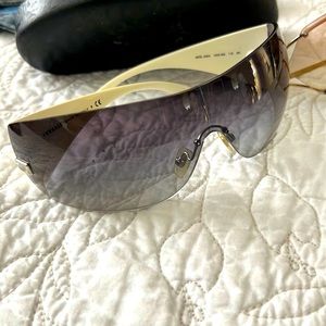 Versace sunglasses white and dark glass.
